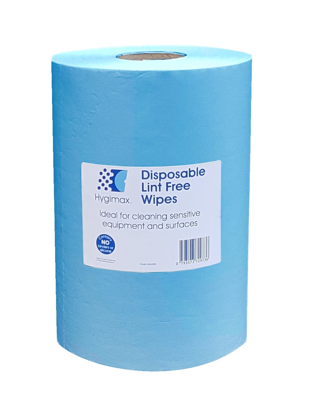 HYGIMAX Premium Lint Free Wiping Roll 400 Sheets 30x38cm Blue